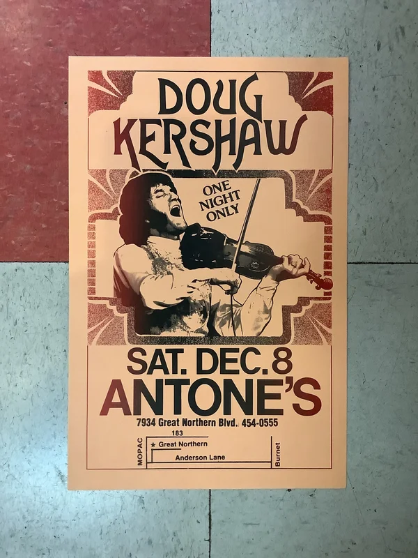 Doug Kershaw at Antone's - 1979 (Poster)