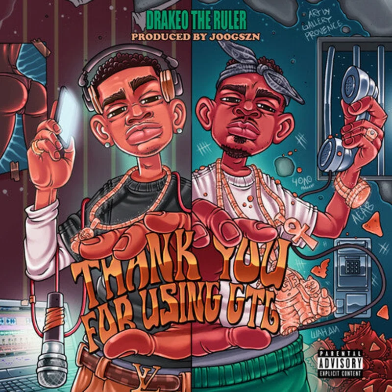 Drakeo The Ruler-Thank You For Using GTL (Green & Blue Vinyl) (2XLP)
