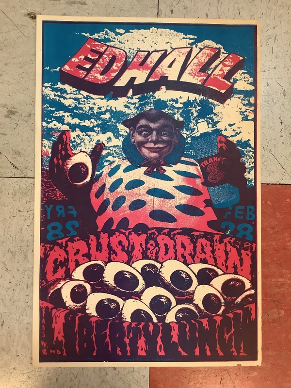 Ed Hall with Crust & Drain at Liberty Lunch - 1992 (Poster)