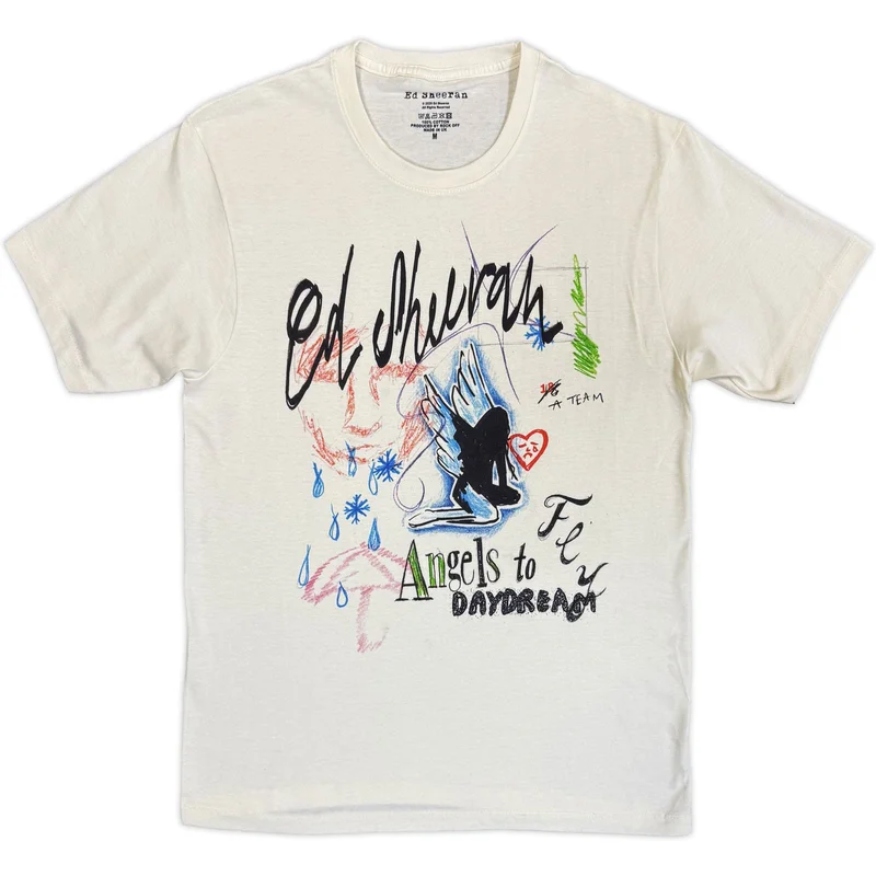 Ed Sheeran Unisex T-Shirt: Angels To Daydream Natural