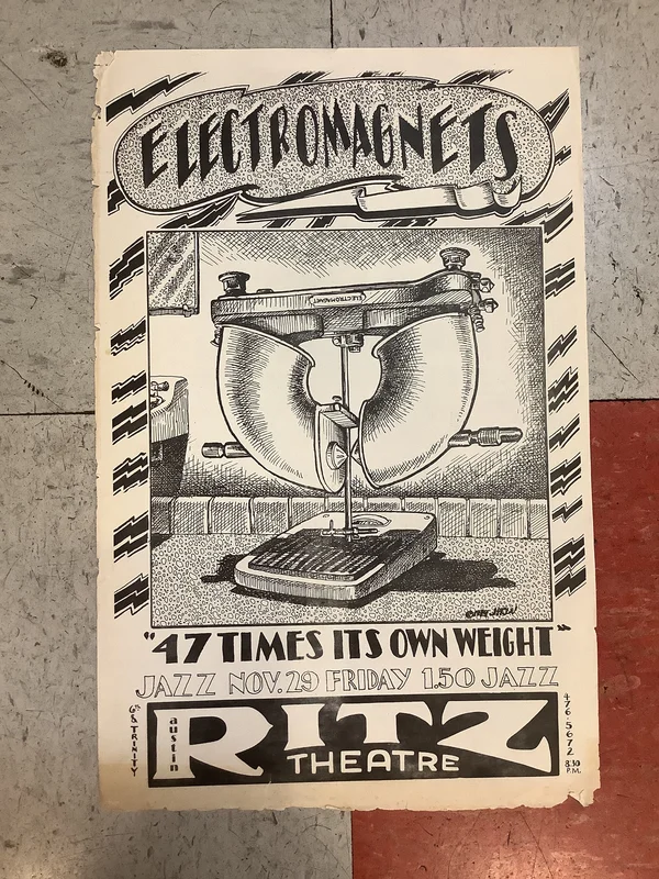 Electromagnets at Austin Ritz Theatre - 1974 (Poster)