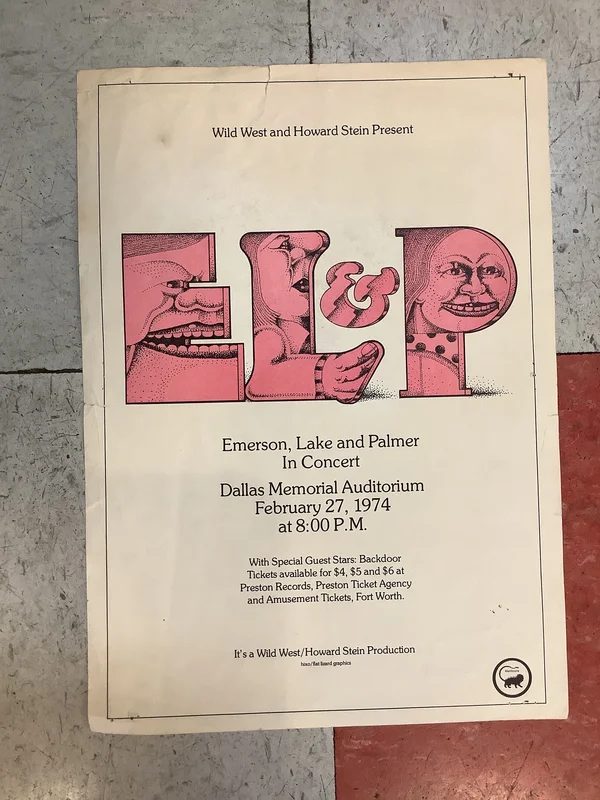 Emerson, Lake and Palmer at Dallas Memorial Auditorium - 1974 (Poster)