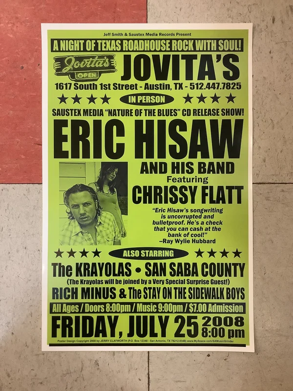 Eric Hisaw at Jovita's - 2008 (Poster)
