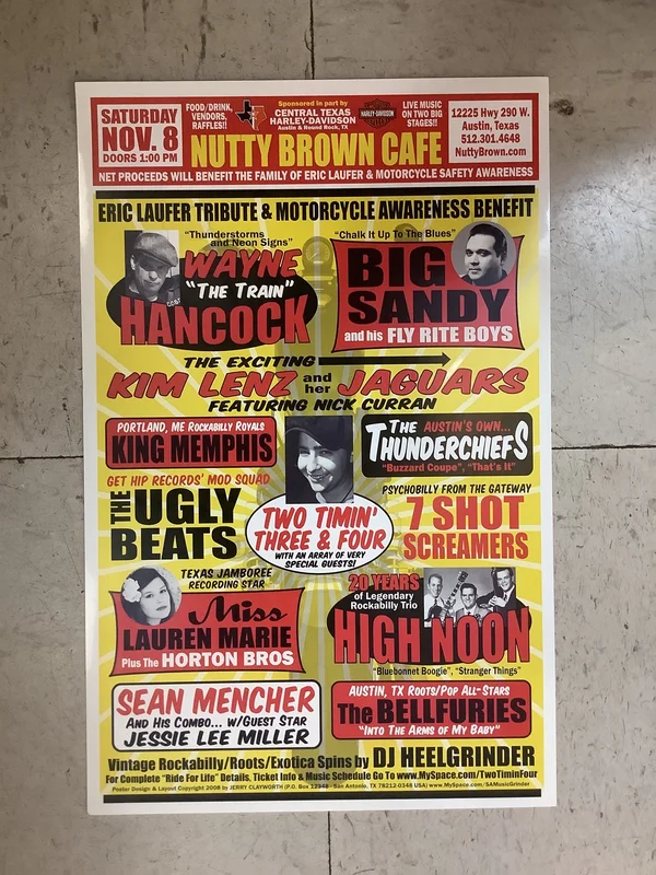 Eric Laufer Tribute Show at Nutty Brown Cafe - 2008 (Poster)