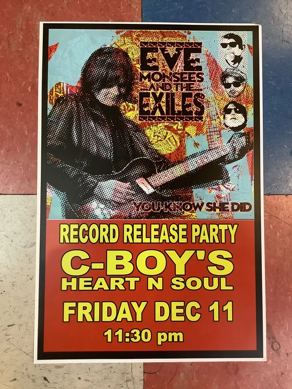 Eve Monsees And The Exiles at C-Boy's - 2017 (Poster)