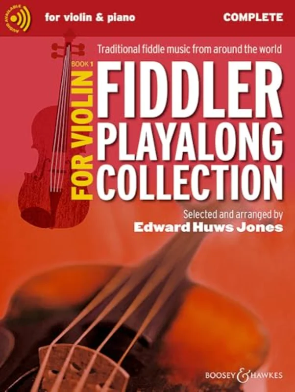 Fiddler Playalong Collection - Volume 1: Traditional Fiddle Music from Around the World For Violin (2 Violins), Piano, Guitar ad libitum Book/Audio Onlinenline [Paperback] [2022] Huws Jones, Edward