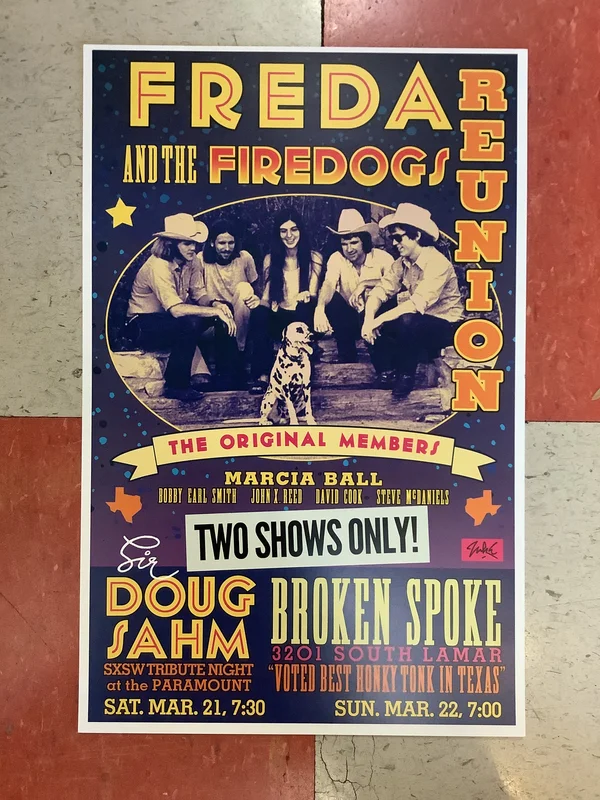 Freda and the Firedogs Reunion at the Paramount & Broken Spoke (Poster)