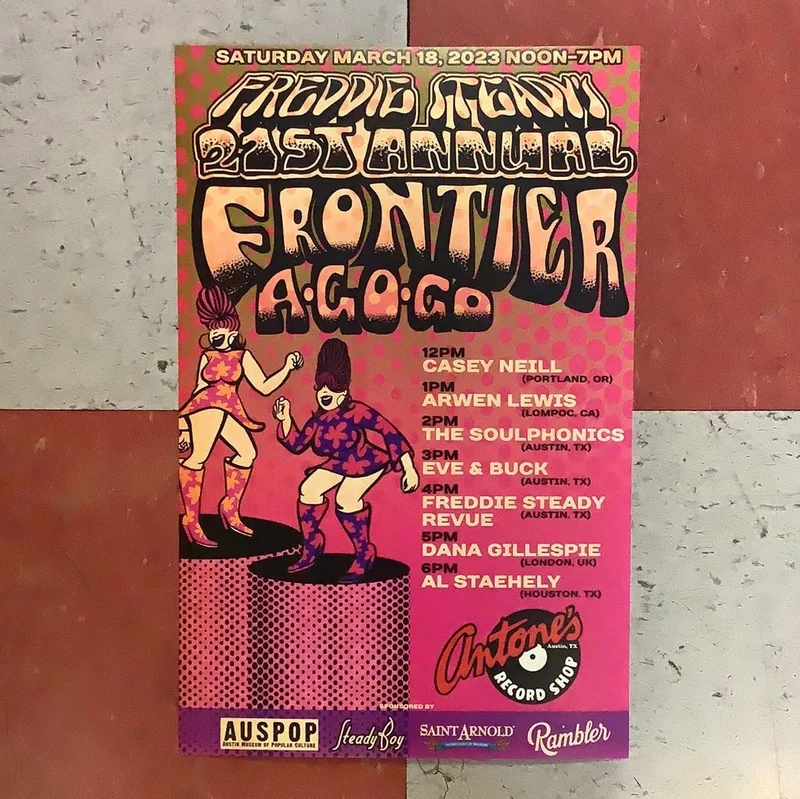 Freddie Steady's 21st Annual Frontier A Go Go - Event Poster By Billie Buck