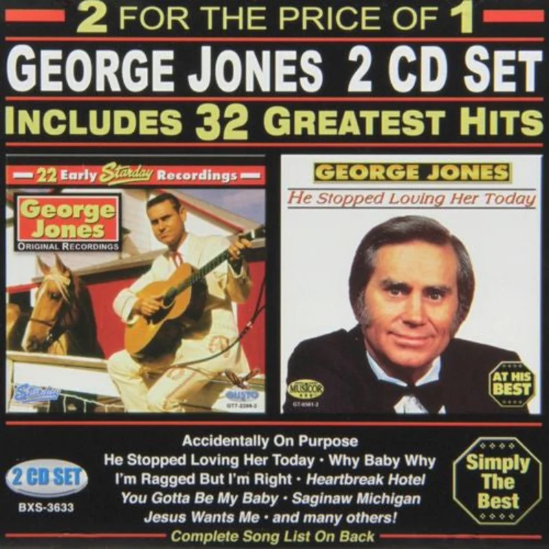 George Jones  - 2 For The Price Of 1 George Jones Double Pak Includes 32 Greatest Hits (CD)