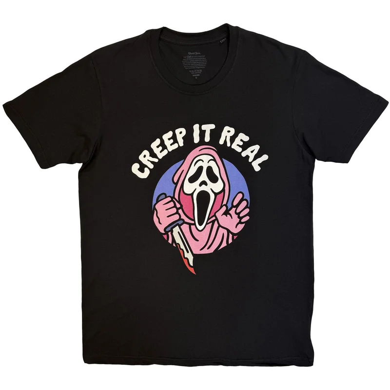 Ghostface Unisex T-Shirt: Creep It Real Black