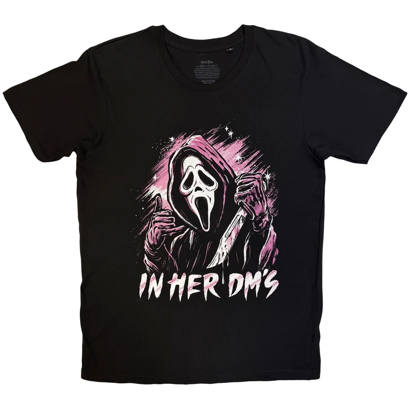 Ghostface Unisex T-Shirt: In Her DM's Black
