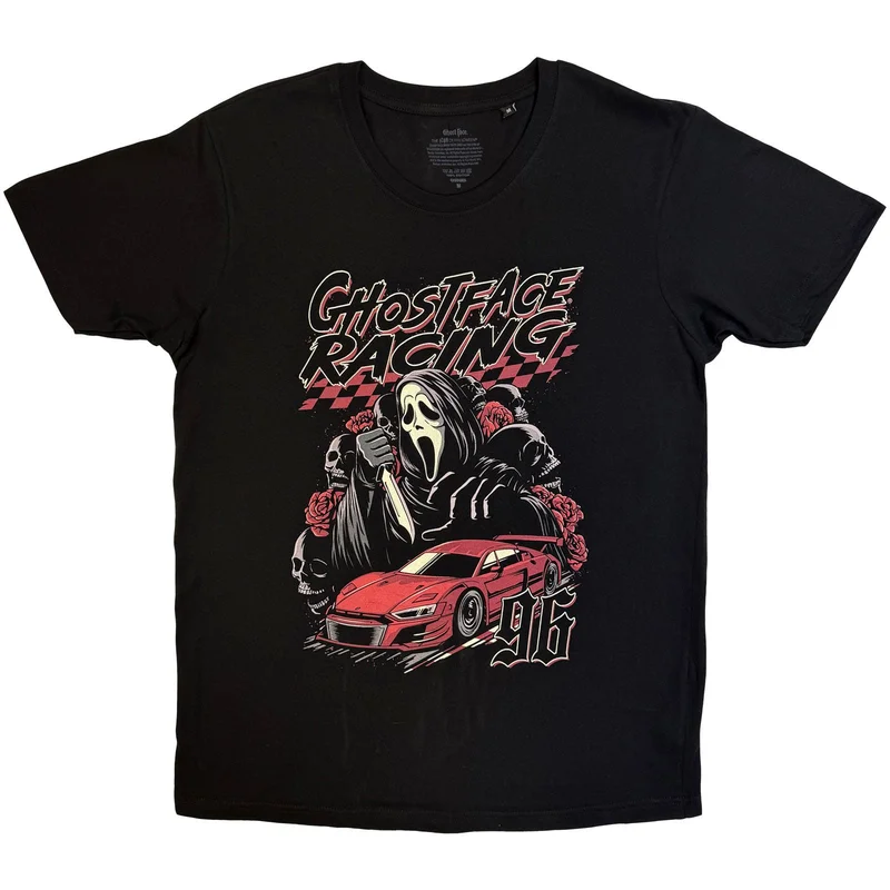 Ghostface Unisex T-Shirt: Racing 96 Black