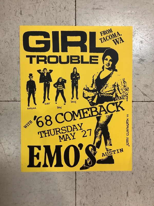 Girl Trouble and '68 Comeback at Emo's - 1993 (Poster)