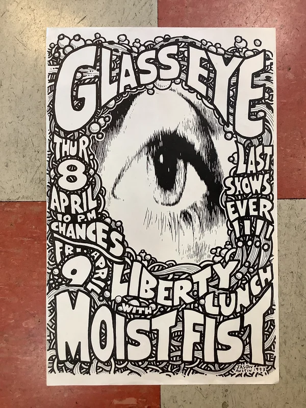 Glass Eye with Moist Fist at Liberty Lunch - 1993 (Poster)