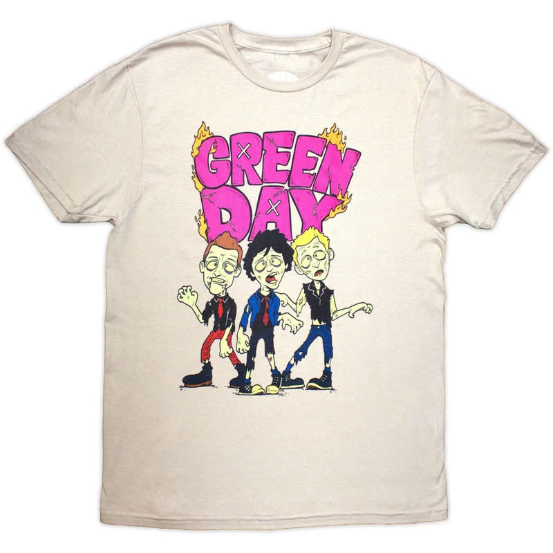 Green Day Unisex T-Shirt: Walking Zombies Sand