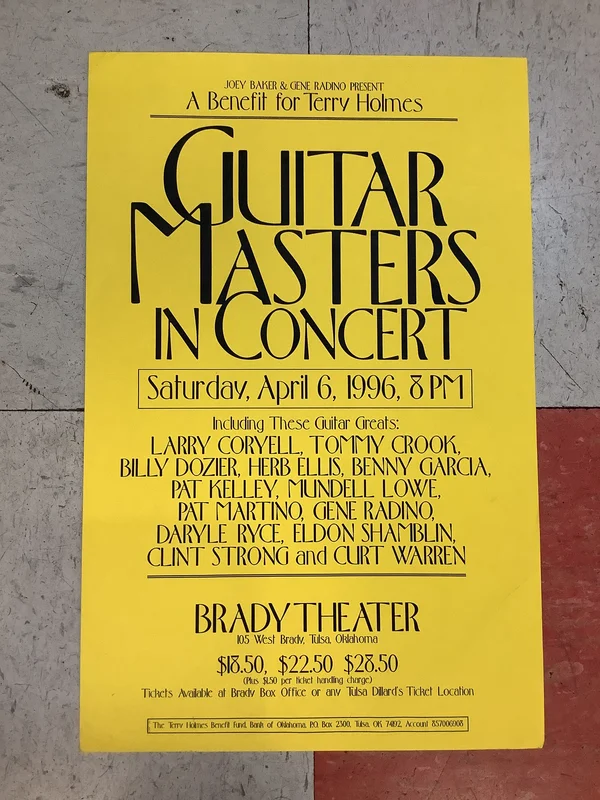 Guitar Masters in Concert at Brady Theater - 1996 (Poster)