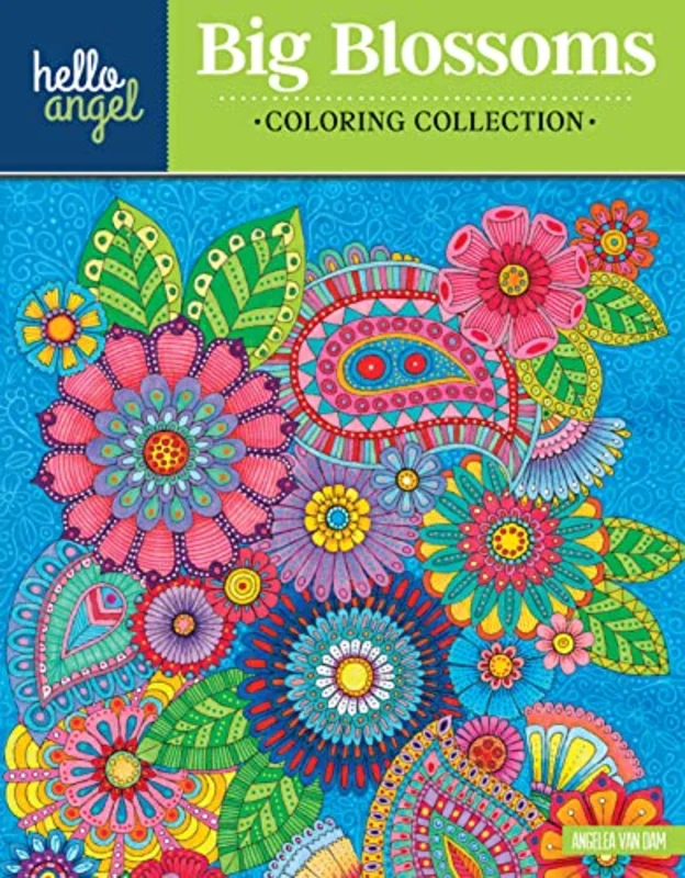 Hello Angel Big Beautiful Blossoms Coloring Collection