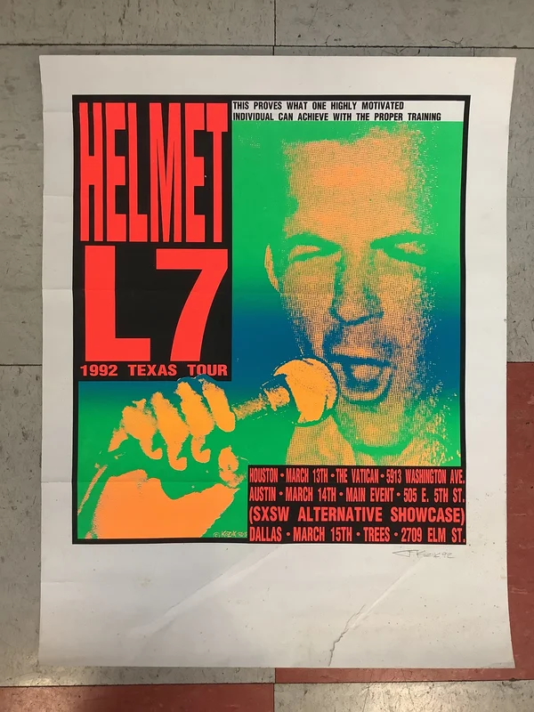 Helmet & L7 Texas Tour - 1992 (Poster)