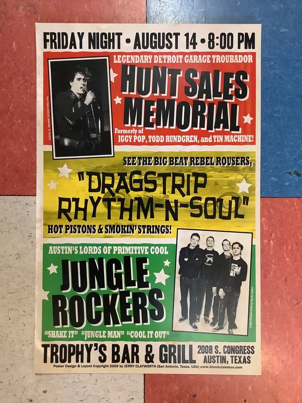 Hunt Sales Memorial & Jungle Rockers at Trophy's Bar & Grill - 2009 (Poster)