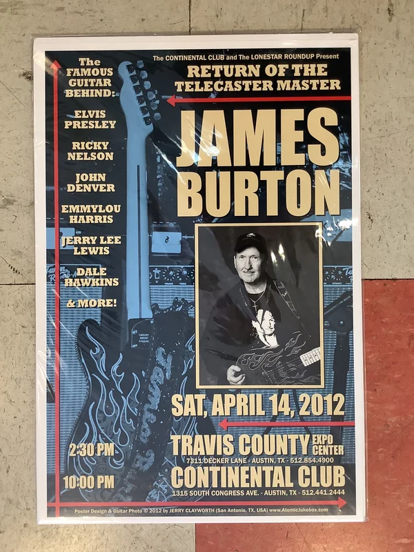 James Burton at Travis County Expo Center and Continental Club - 2012 (Poster)