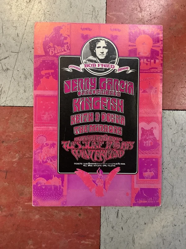 Jerry Garcia at Winterland - 1975 (Postcard)