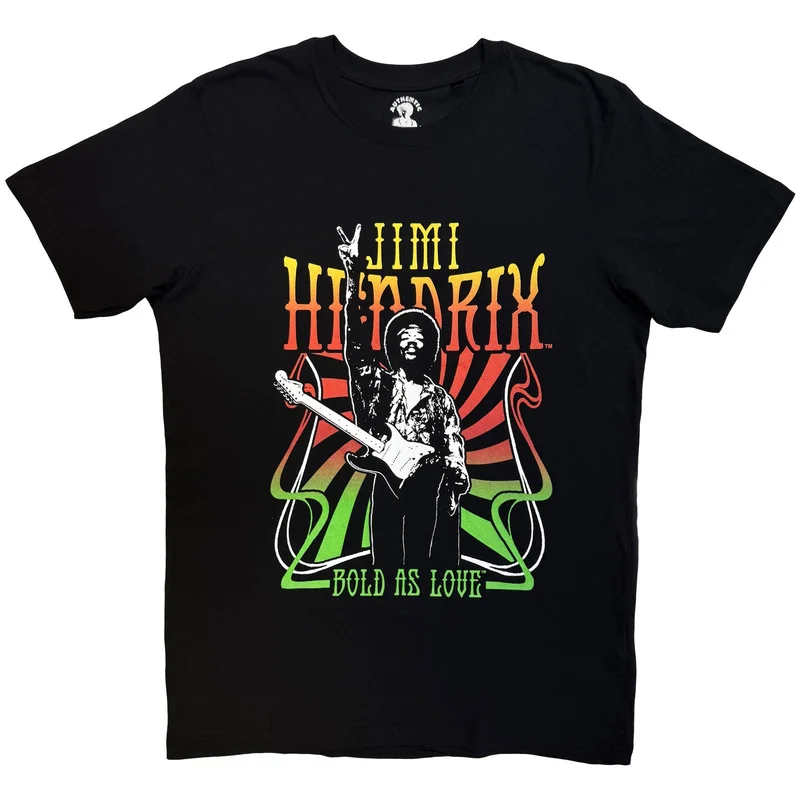 Jimi Hendrix Unisex T-Shirt: Bold As Love Black