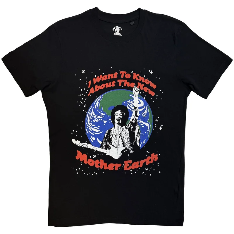Jimi Hendrix Unisex T-Shirt: Earth Day Black