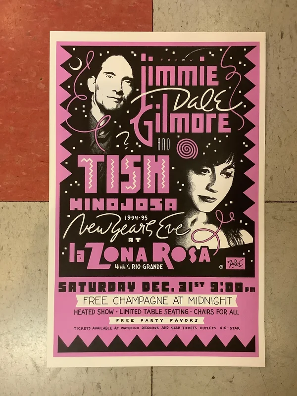 Jimmie Dale Gilmore and Tish Hinojosa at La Zona Rosa - 1994 (Poster)