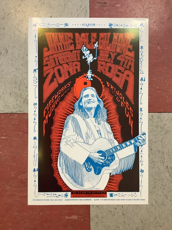 Jimmie Dale Gilmore July 4th at La Zona Rosa - 1992 (Poster)