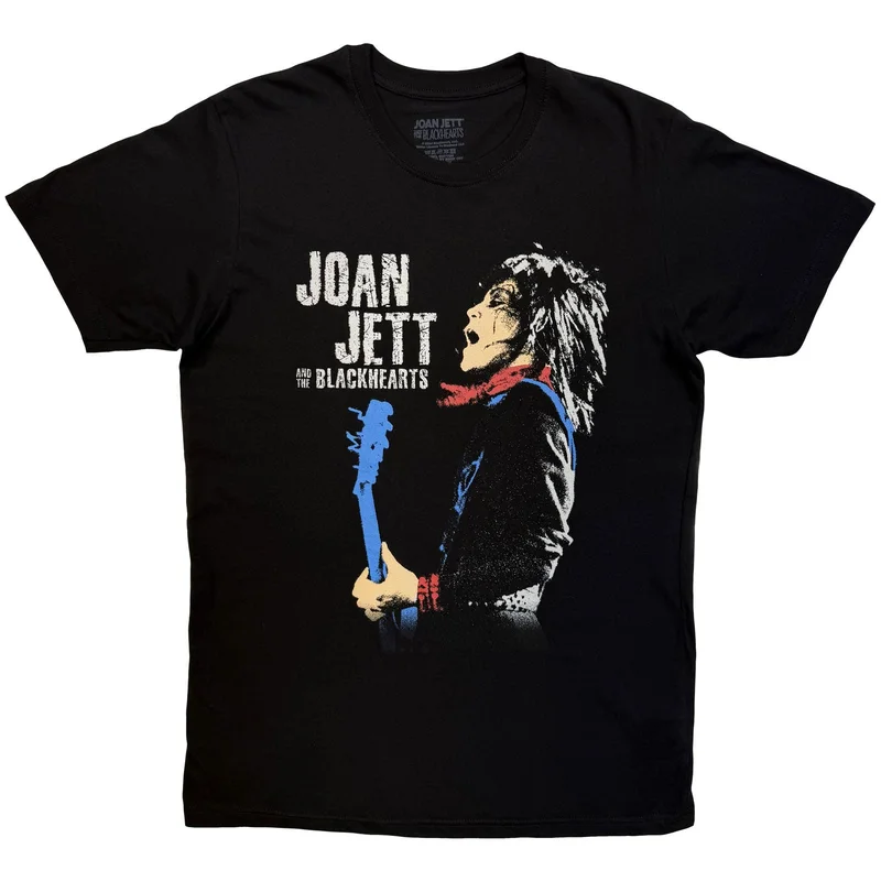 Joan Jett & The Blackhearts Unisex T-Shirt: Blue Guitar Black