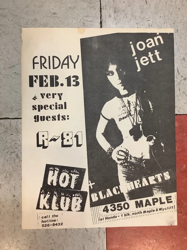 Joann Jett & The Blackhearts at Hot Klub (Poster)