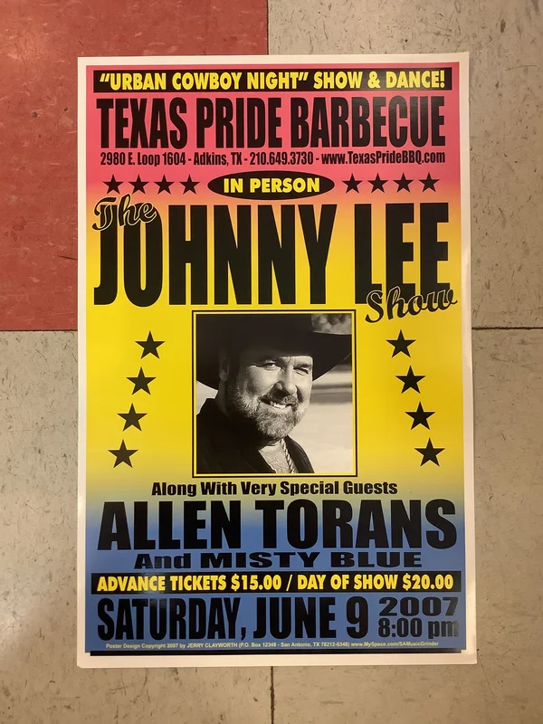 Johnny Lee at Texas Pride Barbecue - 2007 (Poster)
