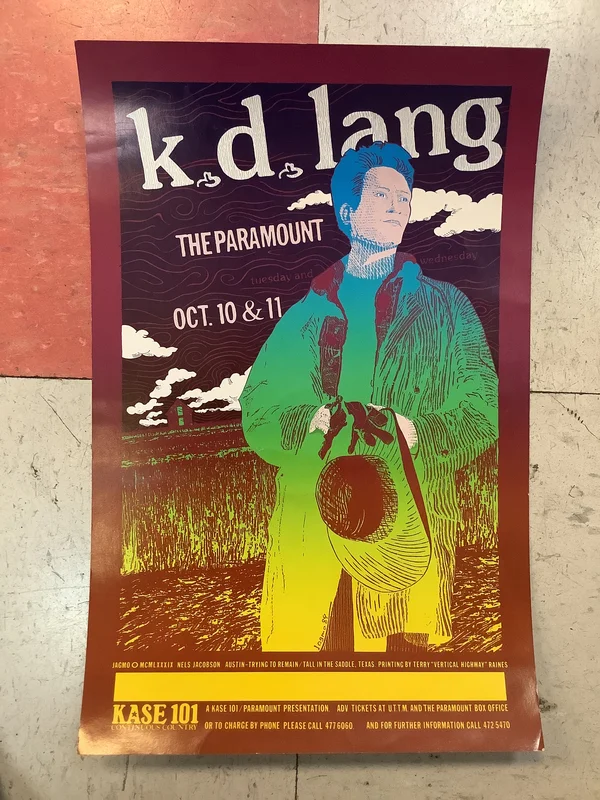 k.d. lang at The Paramount - 1989 (Poster)