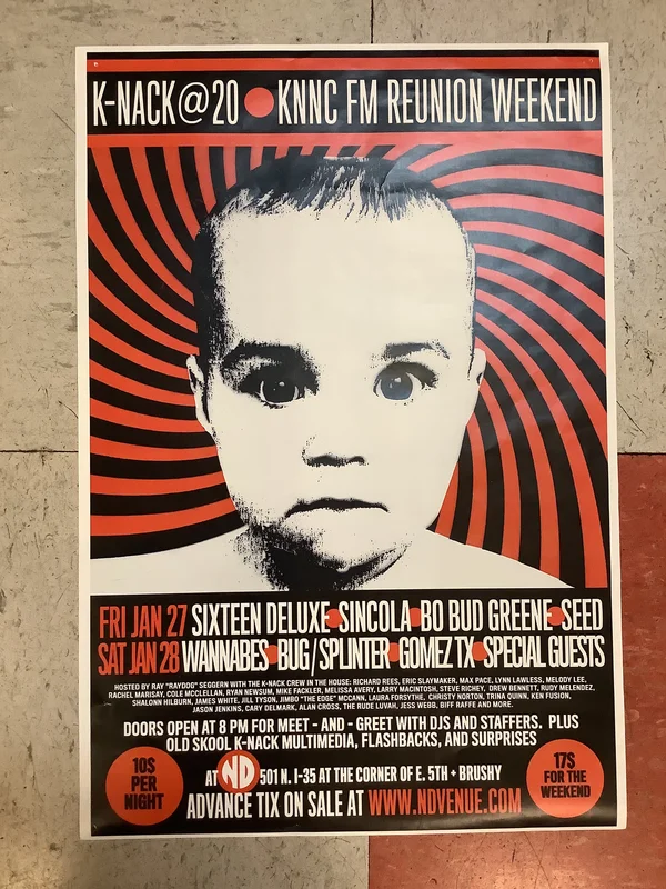 "K-NACK at 20" KNNC FM Reunion Weekend at North Door (Poster)