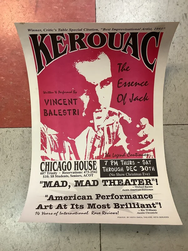 "Kerouac" by Vincent Balestri at Chicago House (Poster)
