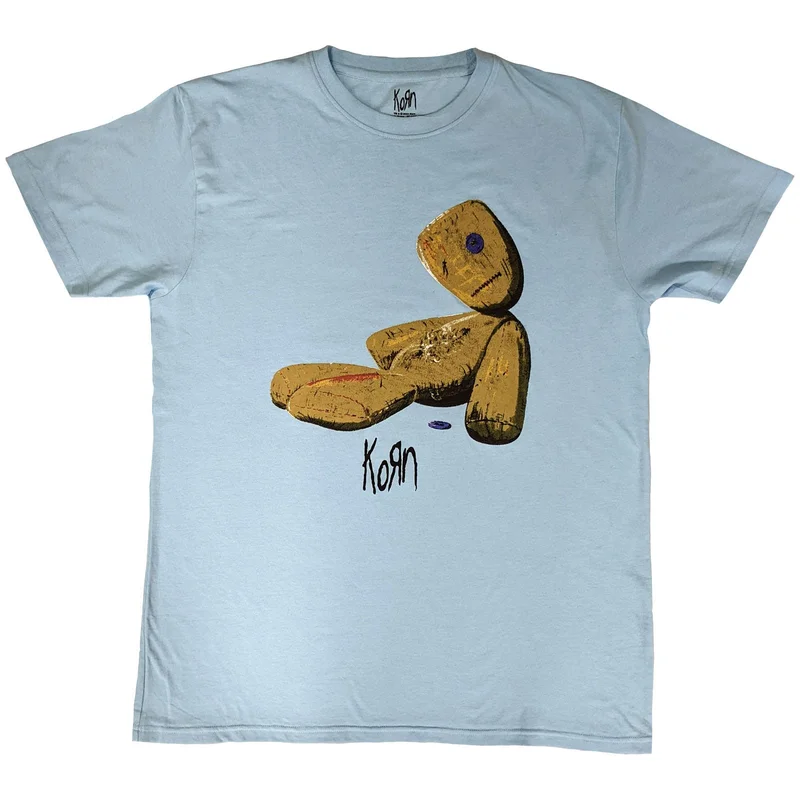 Korn Unisex T-Shirt: Issues Doll Light Blue