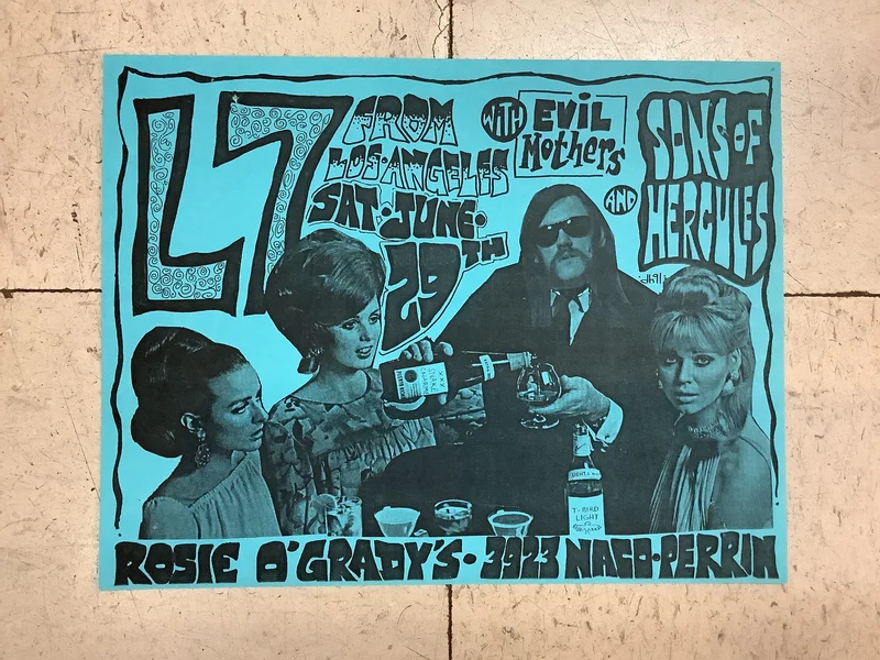 L7 at Rosie O' Grady's - 1991 (Poster)