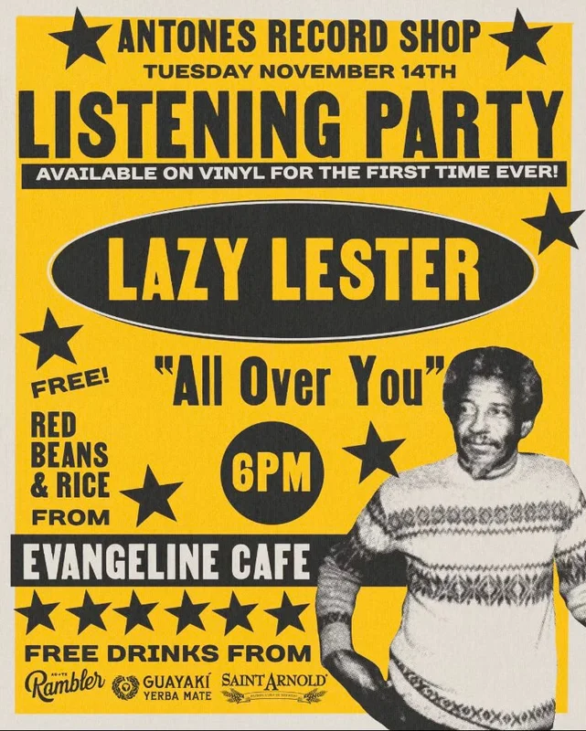 Lazy Lester "All Over You" Listening Party - 2023 (Poster)