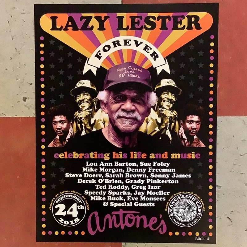 Lazy Lester Forever at Antone's Nightclub - 2018 (Poster)