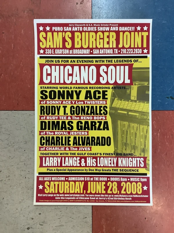 Legends of Chicano Soul at Sam's Burger Joint - 2008 (Poster)