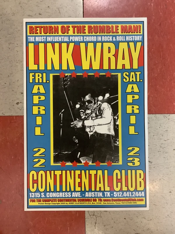 Link Wray at Continental Club - 2005 (Poster)