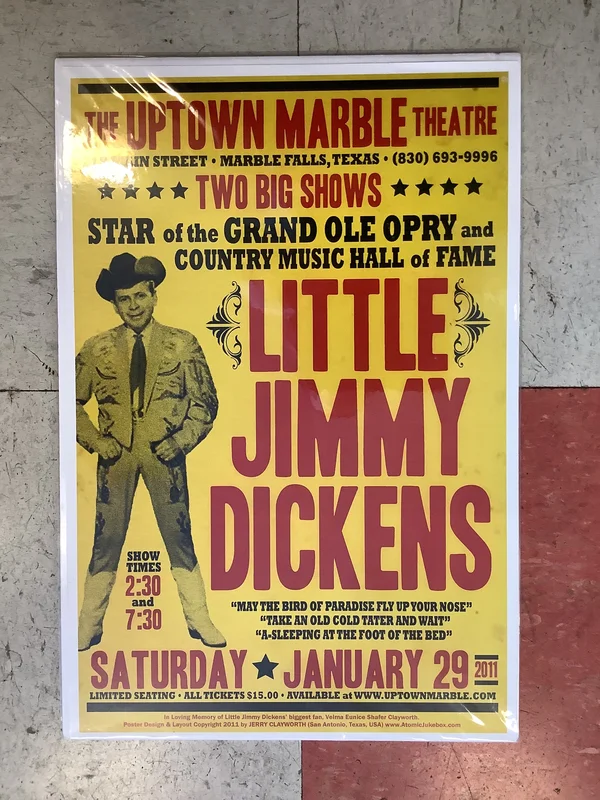 Little Jimmy Dickens at The Uptown Marble Theatre - 2011 (Poster)