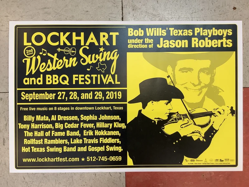 Lockhart 2nd Annual Western Swing and BBQ Festival - 2019 (Poster)