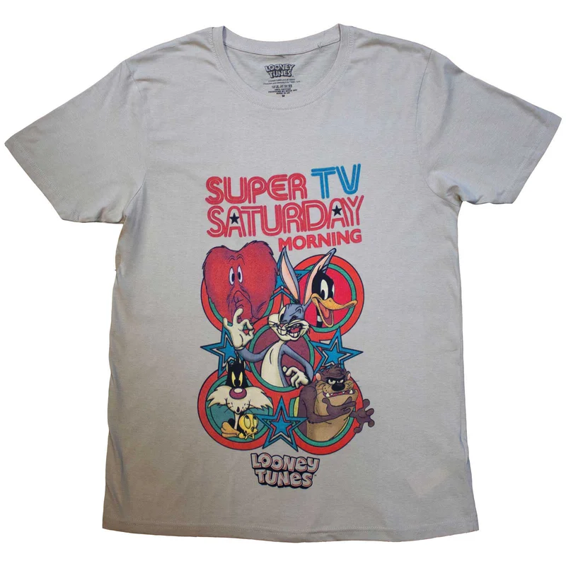 Looney Tunes Unisex T-Shirt: Super Saturday TV Sand