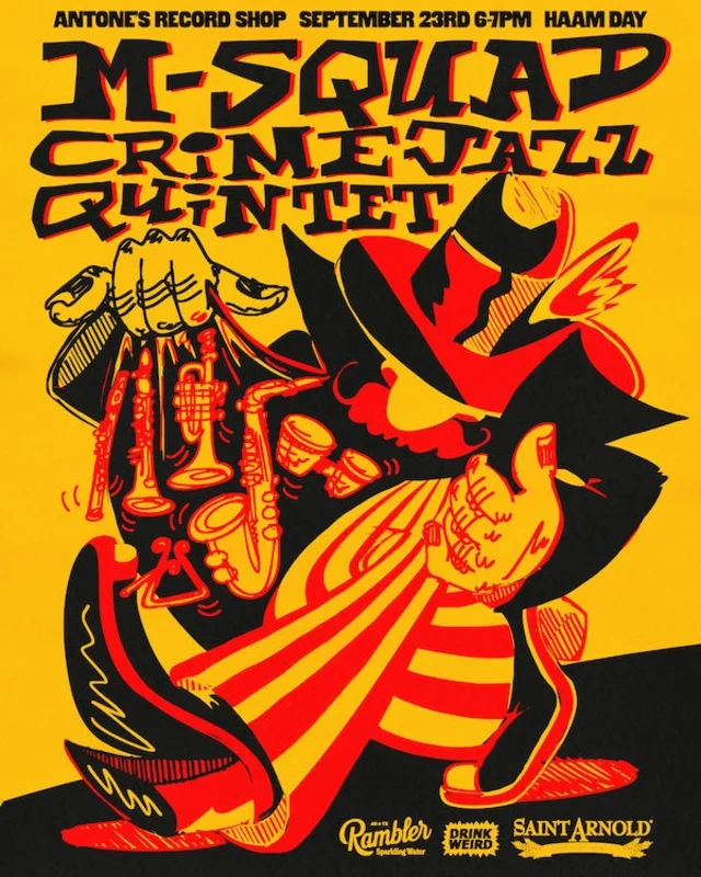 M-Squad Crime Jazz Quintet In-Store - 2025 (Poster)
