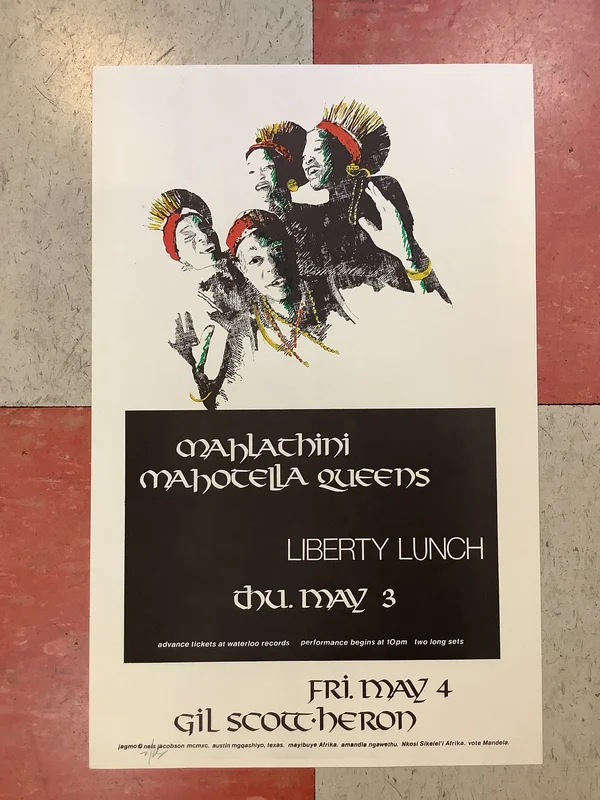 Mahlathini Mahotella Queens/Gil Scott-Heron at Liberty Lunch - 1990 (Poster)