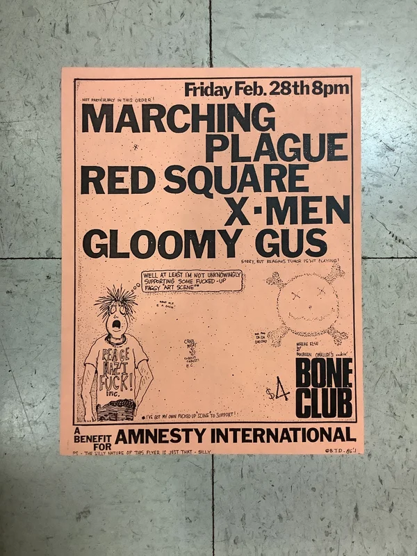 Marching Plague at Bone Club - 1986 (Poster)