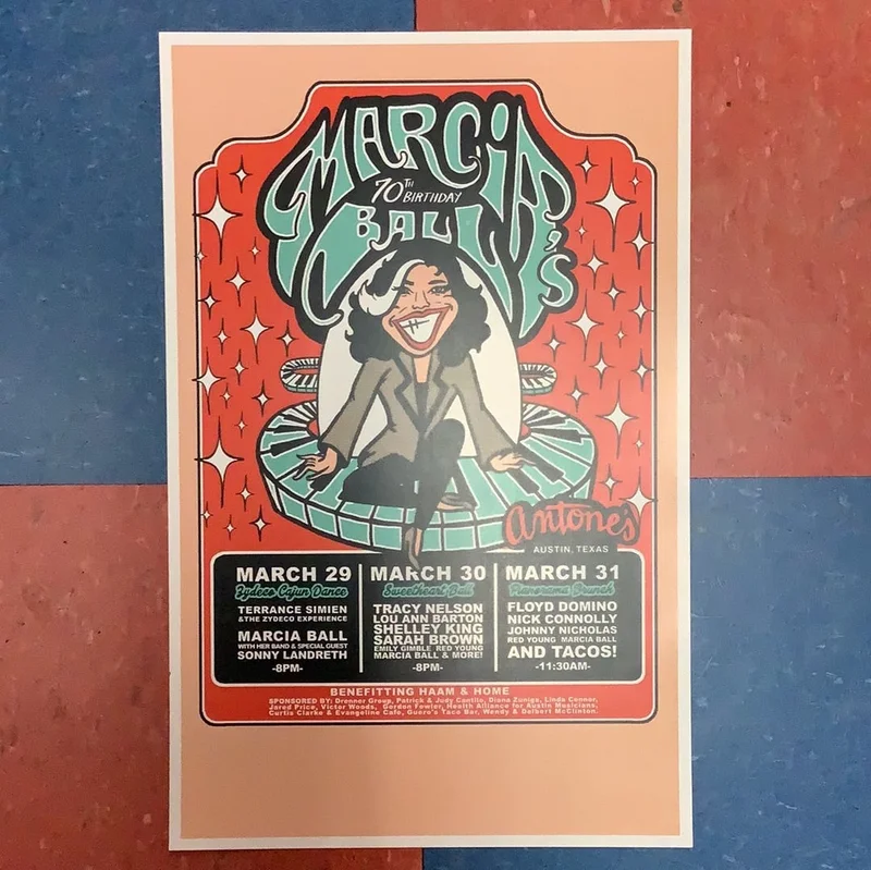Marcia Ball's 70th Birthday at Antone's Nightclub - 2019 (Poster)