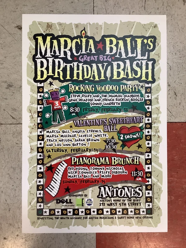 Marcia Ball's Great Big Birthday Bash at Antone's Nightclub (Poster)