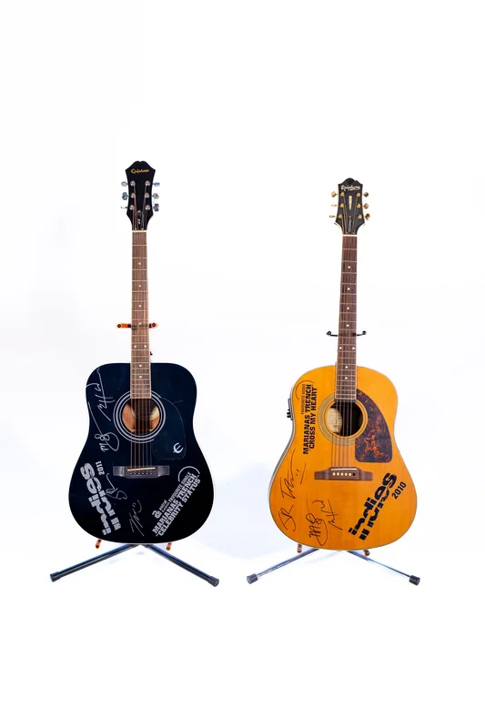Marianas Trench SIGNED Acoustic Guitars (Epiphone) - ONLY 2 AVAILABLE - PICK-UP ONLY! Black Guitar
